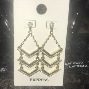 Chevron drop earrings